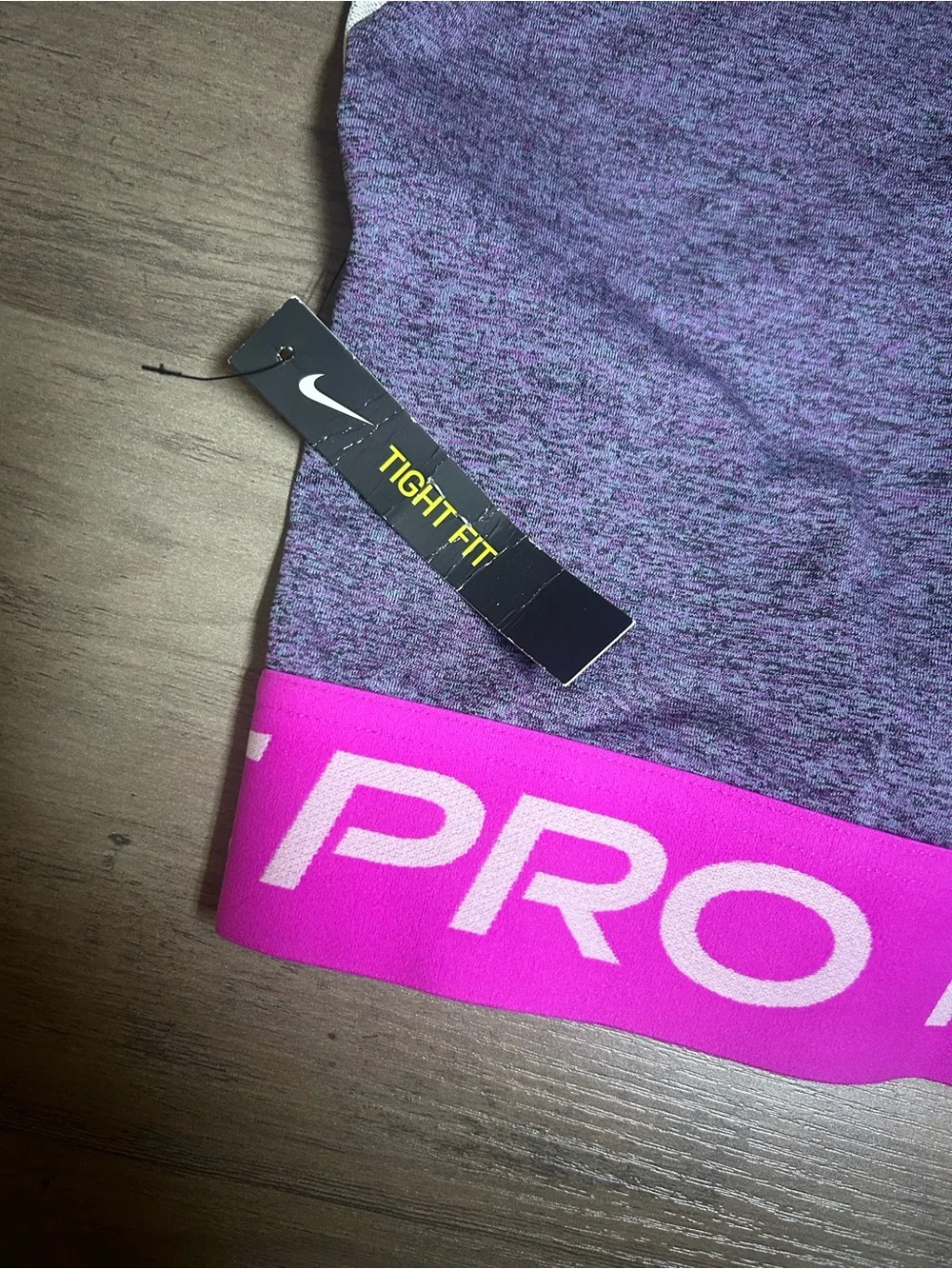 Nike Women’s Pink & Purple Pro Crop Tank Top